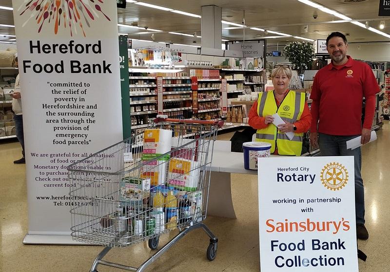 Hereford Foodbank Hails Support from Community Hereford City Rotary Club